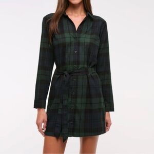 Abercrombie & Fitch A&F Plaid Flannel Button Down Dress